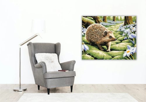 Mohás ösvény csendje - számfestő készlet - Számfestő.hu - 50×60cm - Keret nélkül