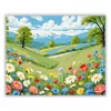 Tavaszi vadvirágmező - számfestő készlet - Számfestő.hu - 40×50cm - Keretre feszítve