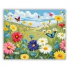 Tavaszi pillangók - számfestő készlet - Számfestő.hu - 40×50cm - Keretre feszítve