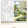 Pihenőpad a kertben - számfestő készlet - Számfestő.hu - 80×100cm - Keretre feszítve