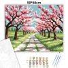 Tavaszi magnóliaösvény - számfestő készlet - Számfestő.hu - 50×60cm - Keretre feszítve