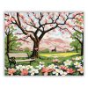 Tavaszi fa virágzása - számfestő készlet - Számfestő.hu - 40×50cm - Keretre feszítve