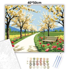 Virágzó fasor - számfestő készlet - Számfestő.hu - 40×50cm - Keret nélkül