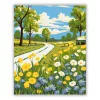 Vadvirágos országút - számfestő készlet - Számfestő.hu - 40×50cm - Keret nélkül