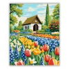 Tavaszi virágözön - számfestő készlet - Számfestő.hu - 80×100cm - Keretre feszítve