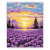 Aranyló napfelkelte - számfestő készlet - Számfestő.hu - 50×60cm - Keretre feszítve