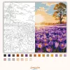 Hajnali virágtenger - számfestő készlet - Számfestő.hu - 80×100cm - Keretre feszítve