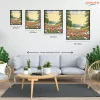 Ködös tulipánrét - számfestő készlet - Számfestő.hu - 80×100cm - Keretre feszítve