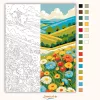Üde virágmező - számfestő készlet - Számfestő.hu - 60×70cm - Keretre feszítve