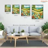Üde virágmező - számfestő készlet - Számfestő.hu - 60×70cm - Keretre feszítve