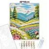 Virágos hegyi ösvény - számfestő készlet - Számfestő.hu - 40×50cm - Keret nélkül
