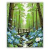 Napfényes erdei fahíd - számfestő készlet - Számfestő.hu - 50×60cm - Keretre feszítve