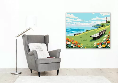 Vadvirágos pihenő - számfestő készlet - Számfestő.hu - 40×50cm - Keret nélkül