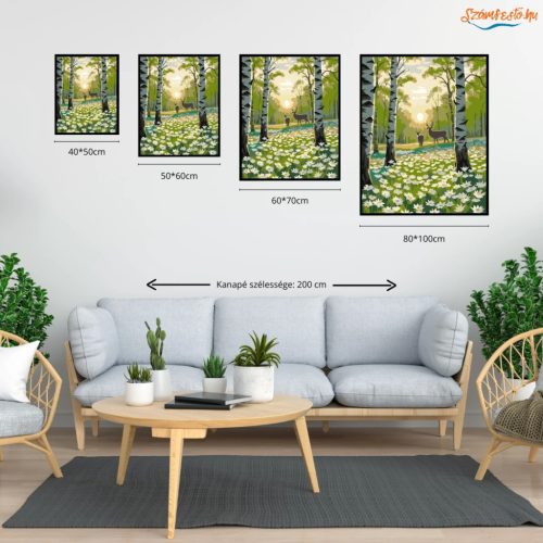 Hajnali szarvaspár - számfestő készlet - Számfestő.hu - 50×60cm - Keretre feszítve