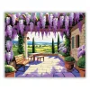 Tavaszi pergola csendje - számfestő készlet - Számfestő.hu - 40×50cm - Keret nélkül