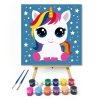 Csillagszemű unikornis - gyerek számfestő készlet - Számfestő.hu - 20×20cm - Keret nélkül
