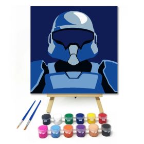 Bátor űrhős sisakja - gyerek számfestő készlet - Számfestő.hu - 20×20cm - Keret nélkül