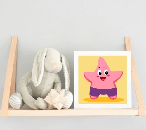 Mosolygós tengeri csillag - gyerek számfestő készlet - Számfestő.hu - 20×20cm - Keretre feszítve