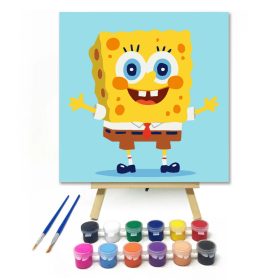 Játékos szivacsfigura - gyerek számfestő készlet - Számfestő.hu - 20×20cm - Keret nélkül