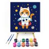 Álmodozó űrcica kalandja - gyerek számfestő készlet - Számfestő.hu - 20×20cm - Keret nélkül