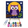 Éjszakai lila bagoly - gyerek számfestő készlet - Számfestő.hu - 20×20cm - Keret nélkül
