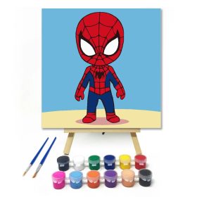 Bátor kis hős - gyerek számfestő készlet - Számfestő.hu - 20×20cm - Keret nélkül