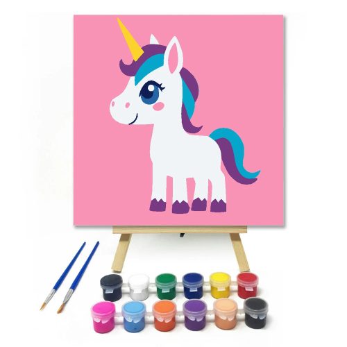 Kis egyszervú - gyerek számfestő készlet - Számfestő.hu - 50×50cm - Keret nélkül