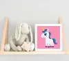 Kis egyszarvú - gyerek számfestő készlet - Számfestő.hu - 30×30cm - Keret nélkül