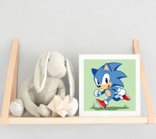 Fürge sünike - gyerek számfestő készlet - Számfestő.hu - 20×20cm - Keret nélkül