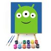 Három szemű szörnyike - gyerek számfestő készlet - Számfestő.hu - 40×40cm - Keretre feszítve