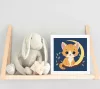 Álmodozó kiscica holdfényben - gyerek számfestő készlet - Számfestő.hu - 50×50cm - Keretre feszítve