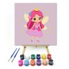 Bájos tündérhercegnő - gyerek számfestő készlet - Számfestő.hu - 20×20cm - Keret nélkül