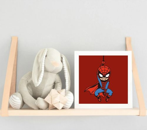 Pókhálós hős - gyerek számfestő készlet - Számfestő.hu - 20×20cm - Keret nélkül