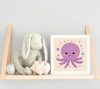Kis lila polip - gyerek számfestő készlet - Számfestő.hu - 20×20cm - Keretre feszítve