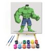 Izmos zöld óriás - gyerek számfestő készlet - Számfestő.hu - 50×50cm - Keret nélkül