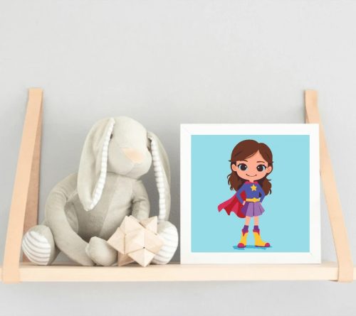 Szuperhős csillag - gyerek számfestő készlet - Számfestő.hu - 20×20cm - Keret nélkül