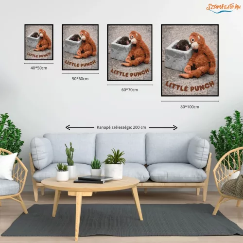 Az első pillantás – Punch és Ora-mama - számfestő készlet - Számfestő.hu - 50×60cm - Keret nélkül