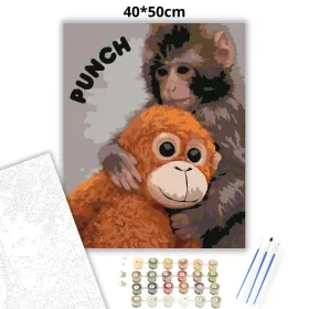 Örökre Melletted – Punch - számfestő készlet - Számfestő.hu - 40×50cm - Keret nélkül