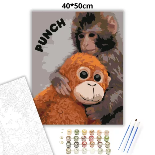 Örökre Melletted – Punch - számfestő készlet - Számfestő.hu - 60×70cm - Keret nélkül