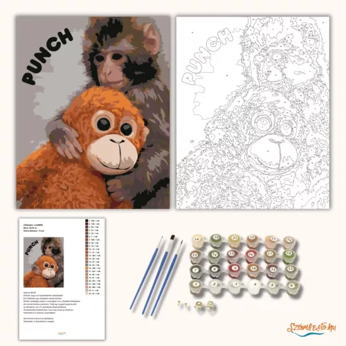 Örökre Melletted – Punch - számfestő készlet - Számfestő.hu - 40×50cm - Keret nélkül