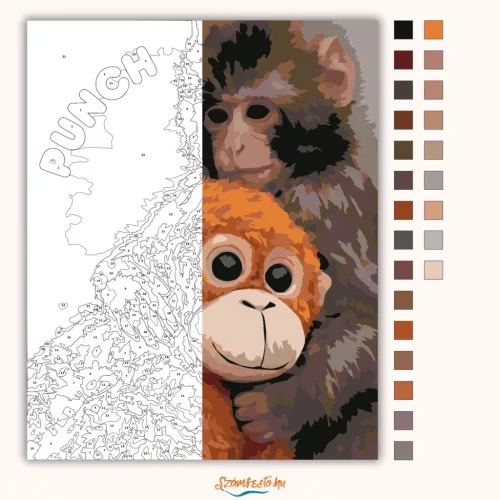 Örökre Melletted – Punch - számfestő készlet - Számfestő.hu - 60×70cm - Keret nélkül