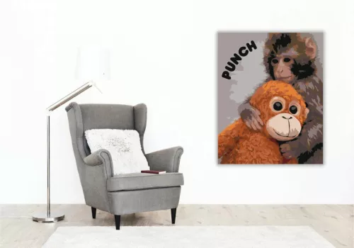 Örökre Melletted – Punch - számfestő készlet - Számfestő.hu - 60×70cm - Keret nélkül