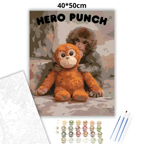 Együtt erősebbek vagyunk – Punch - számfestő készlet - Számfestő.hu - 40×50cm - Keret nélkül