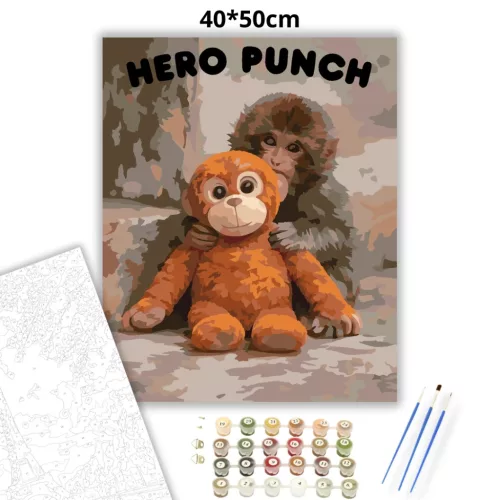 Együtt erősebbek vagyunk - Punch - számfestő készlet - Számfestő.hu - 40×50cm - Keretre feszítve