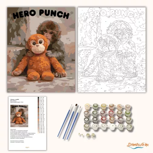 Együtt erősebbek vagyunk - Punch - számfestő készlet - Számfestő.hu - 40×50cm - Keretre feszítve