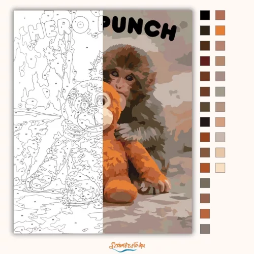 Együtt erősebbek vagyunk - Punch - számfestő készlet - Számfestő.hu - 40×50cm - Keretre feszítve