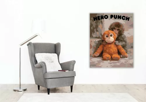 Együtt erősebbek vagyunk - Punch - számfestő készlet - Számfestő.hu - 40×50cm - Keretre feszítve