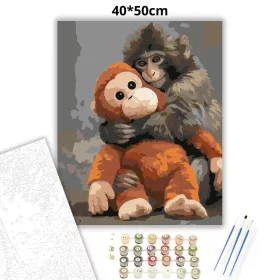 Az ölelés, ami mindent megold – Punch - számfestő készlet - Számfestő.hu - 40×50cm - Keret nélkül