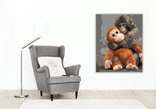 Az ölelés, ami mindent megold – Punch - számfestő készlet - Számfestő.hu - 60×70cm - Keretre feszítve