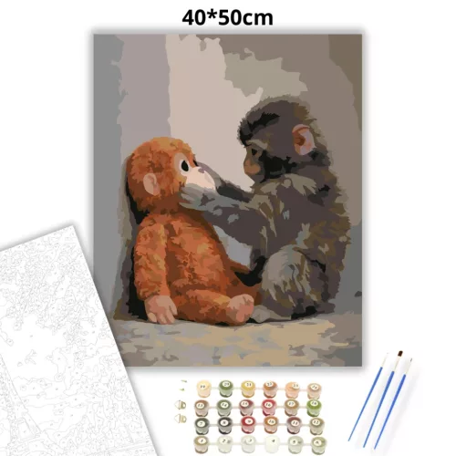 Csak Te és Én – Punch - számfestő készlet - Számfestő.hu - 40×50cm - Keretre feszítve